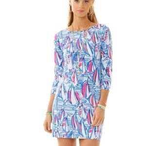 Lilly Pulitzer Marlowe Red Right Return Sailboat Printed Mini Dress - XS